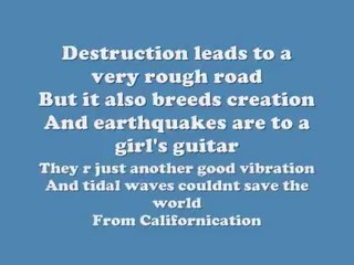 Red Hot Chili Peppers - Californication (Lyrics)