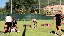 Le RCT à l'entraînement avant la réception de Bègles