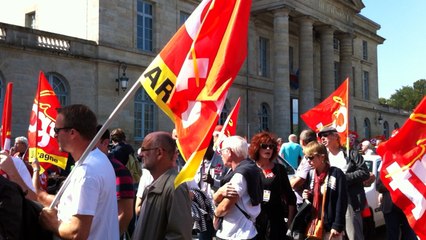 Rassemblement de la CGT devant le tribunal