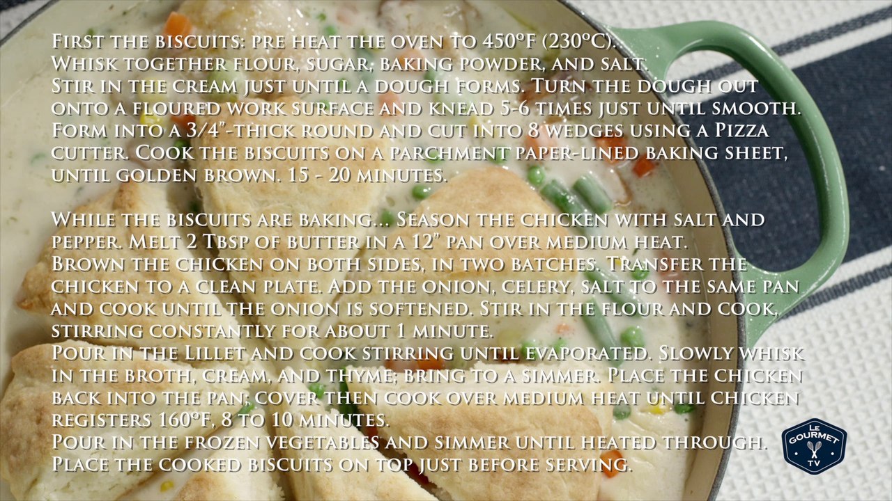 Biscuit Topped Chicken Pot Pie Recipe