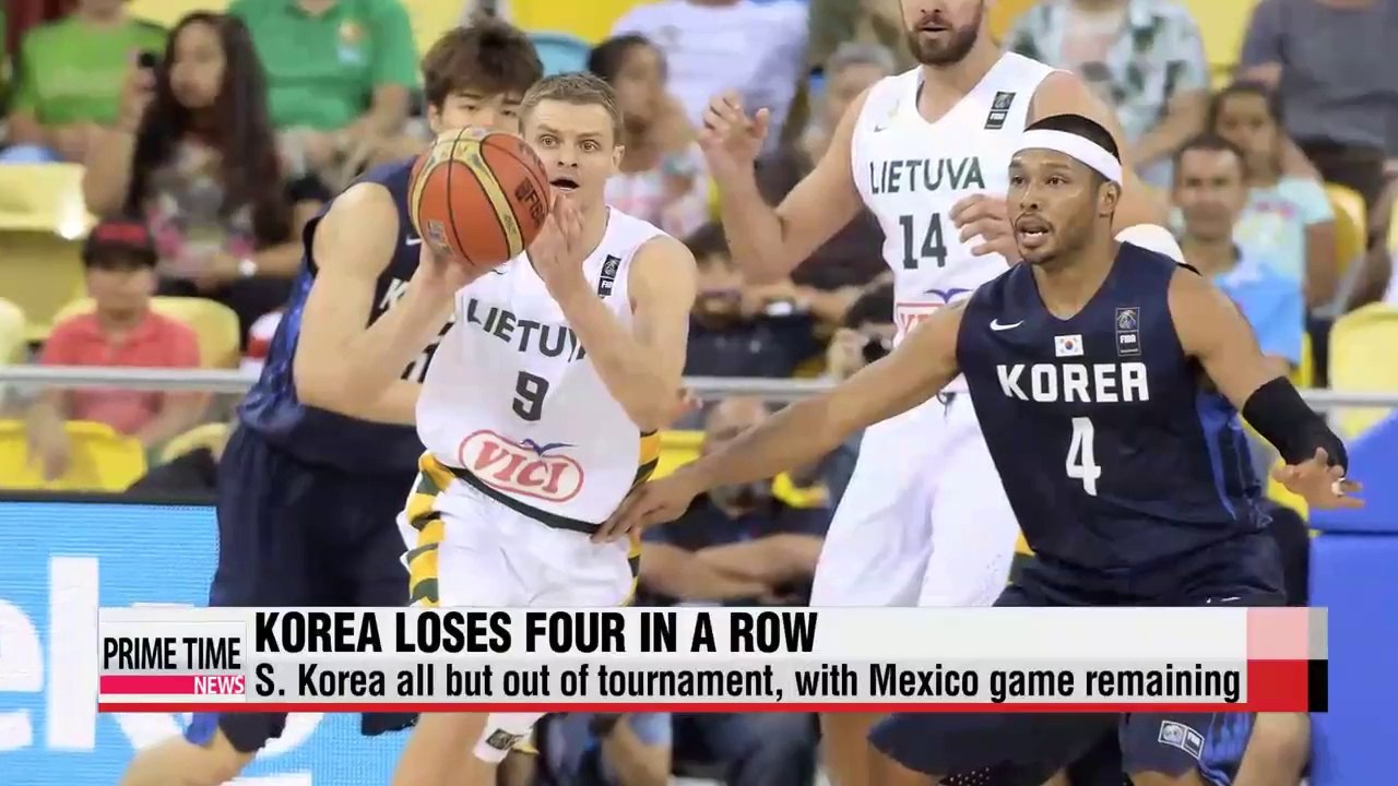 Korea drubbed by Lithuania, nearly out of FIBA World Cup