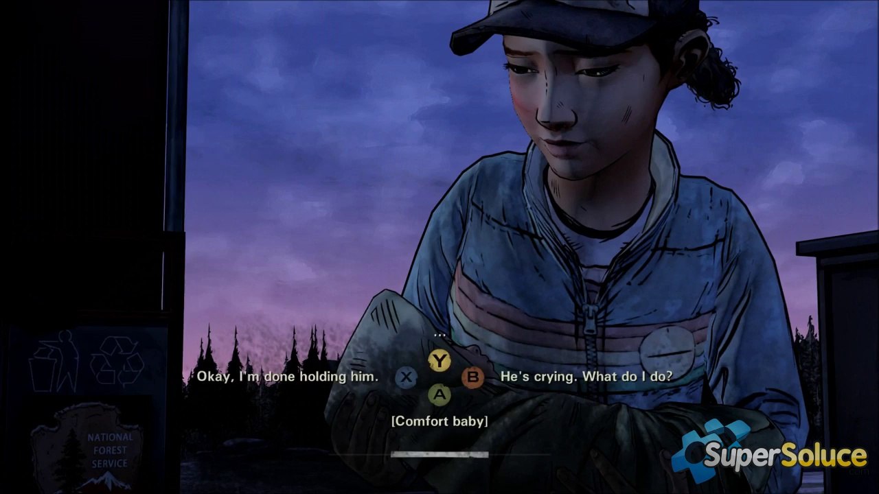 Soluce Walking dead Saison 2 - Episode 4 - Tenir le bébé