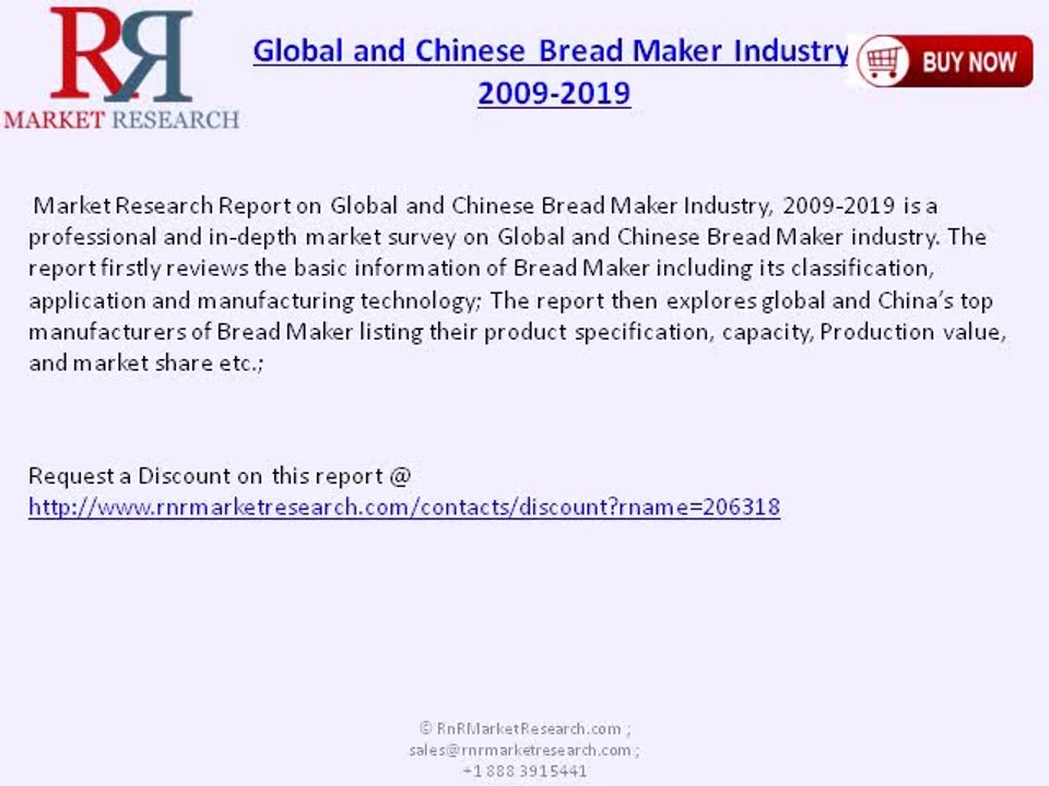 Global and China Bread Maker Industry Trends & Analysis 2019