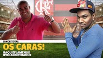 Flamenguista, Naldo cava volta de Adriano Imperador ao futebol