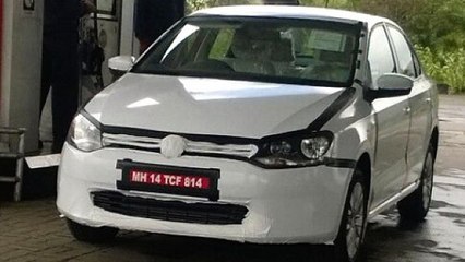 Volkswagen Vento Facelift Spied Testing In India For First Time