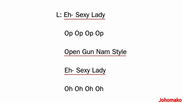 Best PSY Gangnam Style Lyrics, easy pronounceable English pronunciation sounds, individual syllables