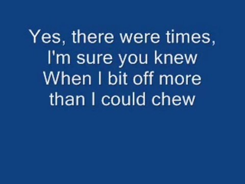 Frank Sinatra, My Way, With Lyrics