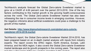 Zero-calorie Sweetener Market 2014-2018