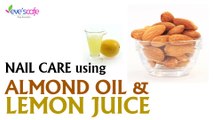 Nail care using Almond Oil & Lemon juice