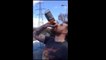 Man Drinks a Bottle of Jack Daniels in One Glup