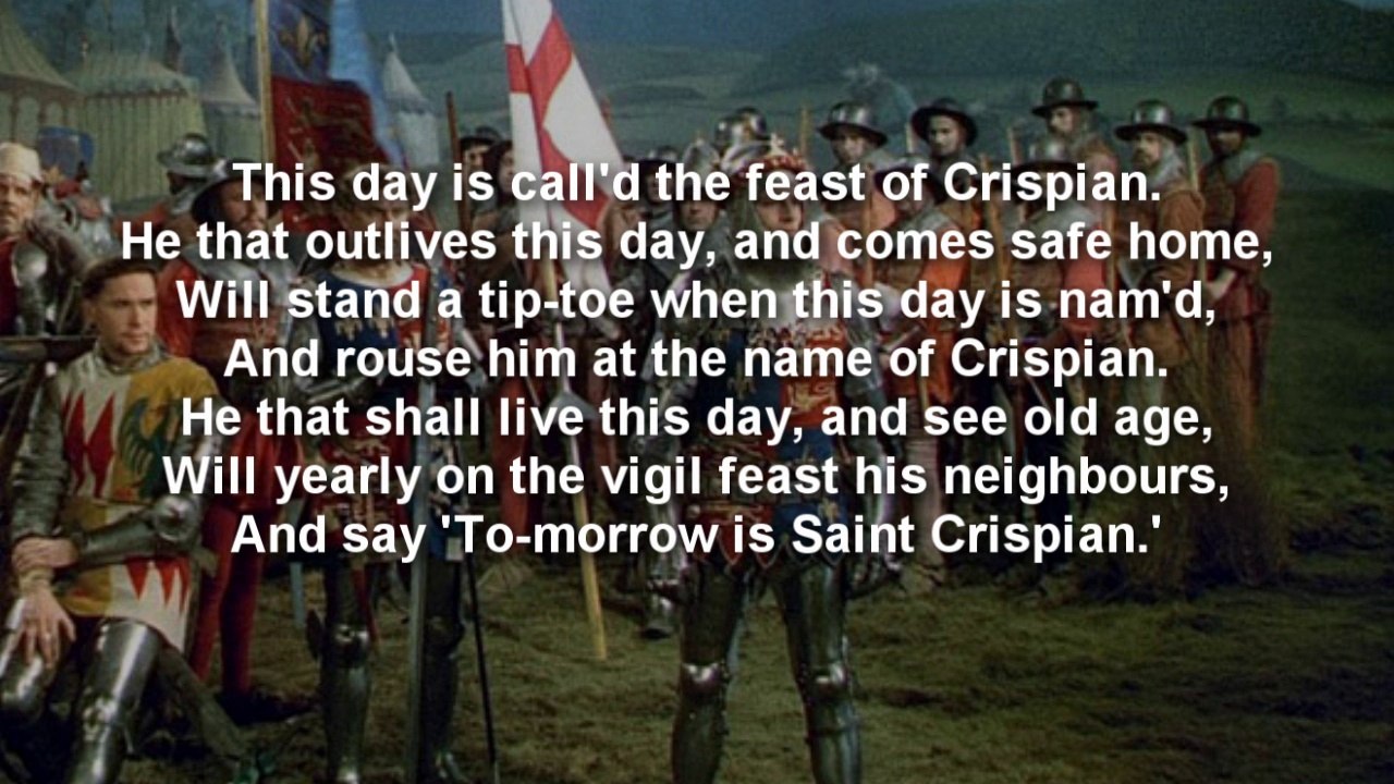 William Shakespeare  - Henry V - Act 4 Scene 3 Shakespeare Plays