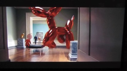 Balloon dog de Jeff Koons dans "une nuit au musée"