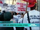 450 arrested during nat'l strike by fast food workers