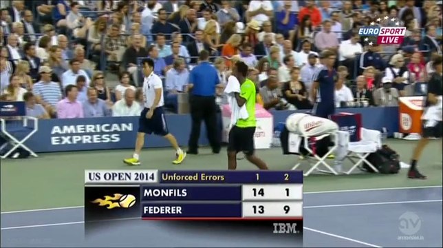 US Open 2014 QF Federer Vs Monfils Full Match Part 2 [HQ]