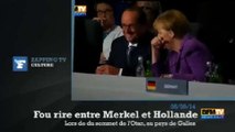 Zapping TV : le fou rire d'Angela Merkel et François Hollande