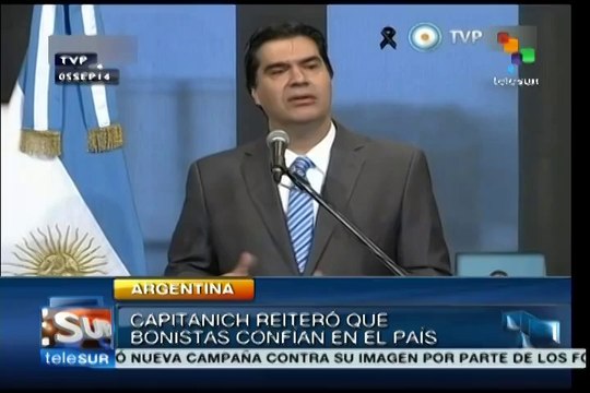 Mayoría de acreedores de deuda argentina cobrarán aquí: Capitanich