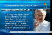 Papa Francisco lamentó la muerte de Gustavo Cerati