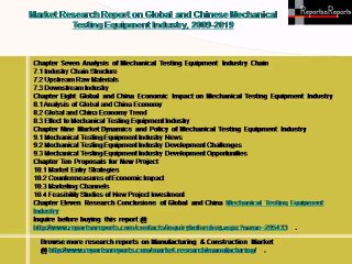 Global and China Mechanical Testing Equipment Industry Analysis and 2019 Forecast Report