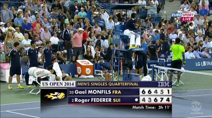 US Open 2014 QF Federer Vs Monfils Full Match part 5 [HQ]
