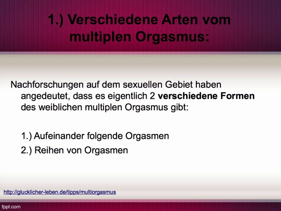 MULTIPLER ORGASMUS: Wie man Frauen multiple Orgasmen verschafft