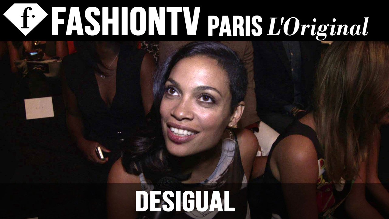 Rosario Dawson Front Row at Desigual | New York Fashion Week NYFW Spring/Summer 2015 | FashionTV