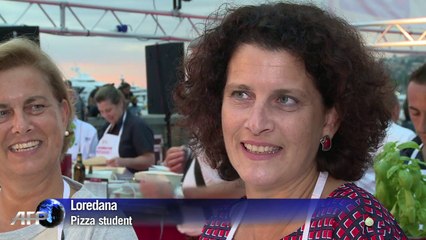 Pizza lovers celebrate Naples' most famous gastronomic creation