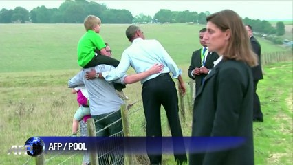 Visite surprise d'Obama à Stonehenge