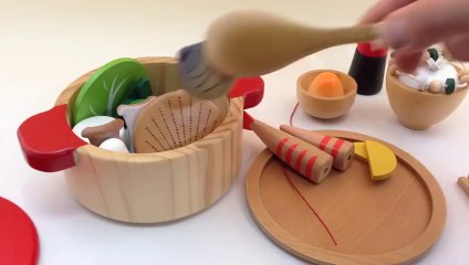 Playing house of Japanese food set NABE ウッディプッディ 海せん鍋セット