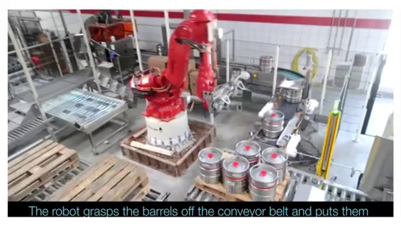 Robotics Handling Beer Kegs And Bottles