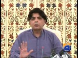 Nisar forgives and forgets Aitzaz's speech in parliament -06 Sep 2014
