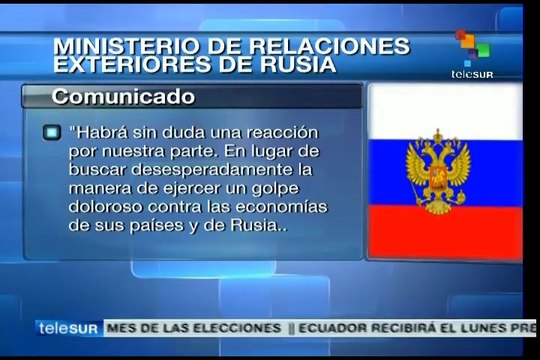 Rusia advierte que reaccionará a las nuevas sanciones de la UE
