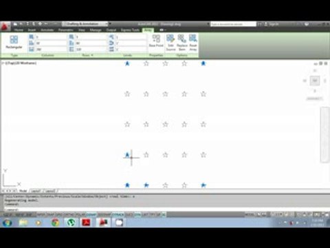 AutoCAD 2012 urdu tutorial part 16 - Rectangular Arrays BY ARSHAD SAHIB