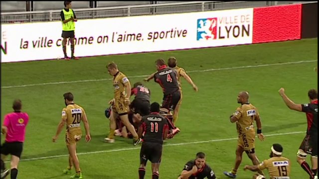 Lyon-Oyonnax: Essai Deon Fourie (LYO) - J4 - Saison 2014/2015