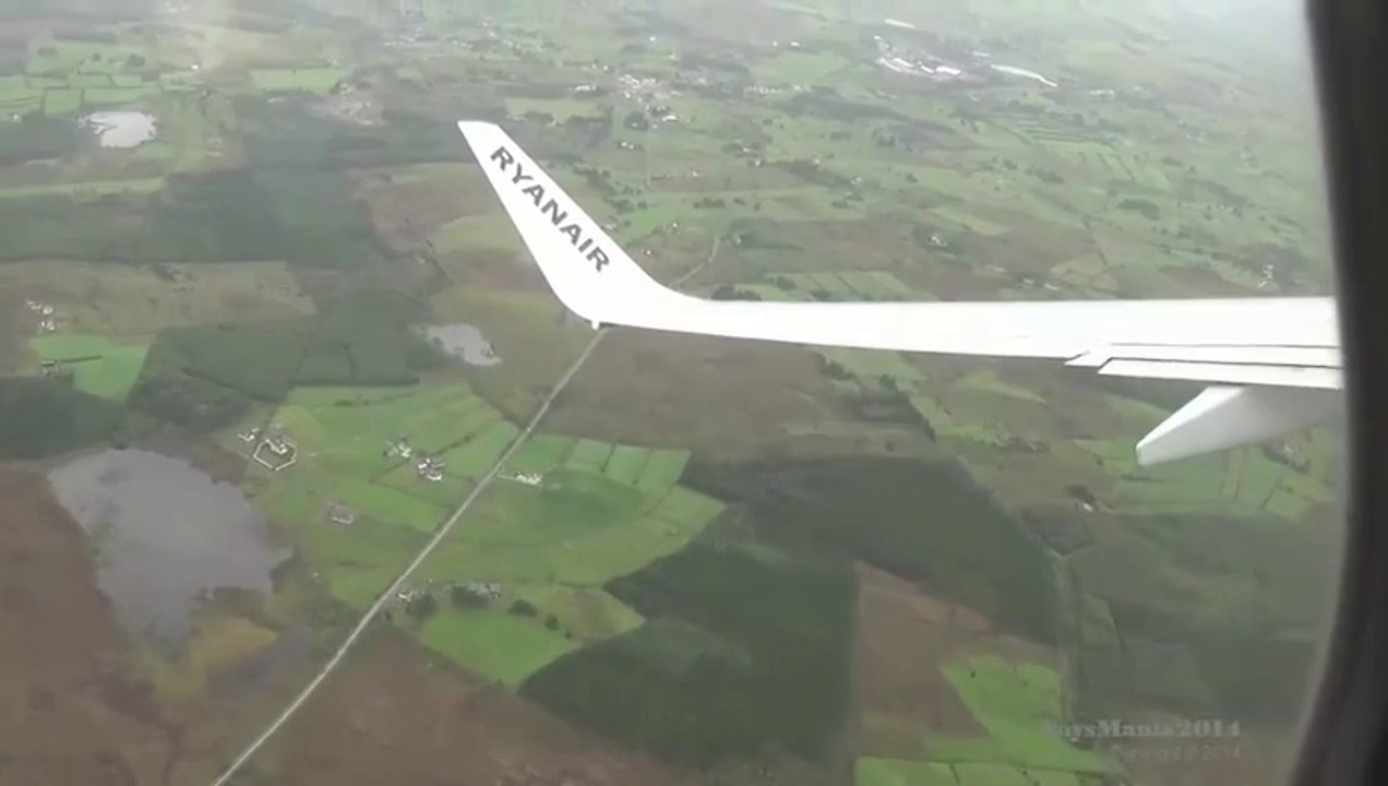 RYANAIR FLIGHT IRELAND WEST AIRPORT KNOCK - LONDON STANSTED  (BOEING 737-800 )
