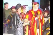 Dr Shams ul Hassan convocation MBBS recieving gold medals and best graduate of the session award from Chief Minister punjab Mian Shehbaz Shareef