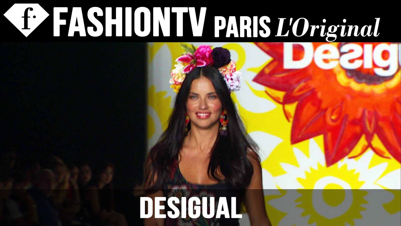 Desigual ft Adriana Lima, Spring/Summer 2015 Runway Show | New York Fashion Week NYFW | FashionTV