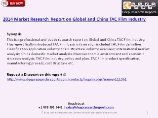 Global and China TAC Film Industry Market Trends & Analysis 2014