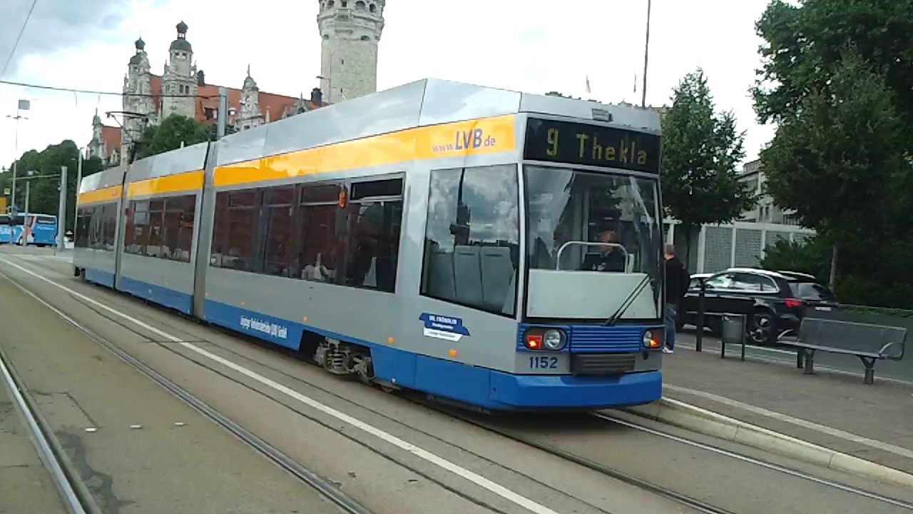 Straßenbahn Leipzig - Einfahrt: Wilhelm-Leuschner-Platz [2]