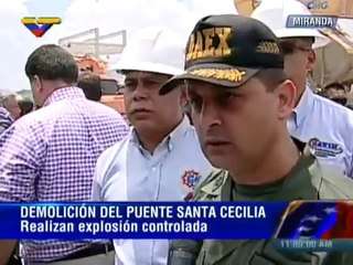 #EnVideo Realizan detonación controlada del puente Santa Cecilia del área metropolitana de Caracas