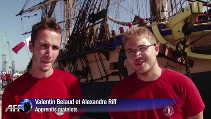 Jour de baptême pour l'Hermione qui va (enfin) goûter au large