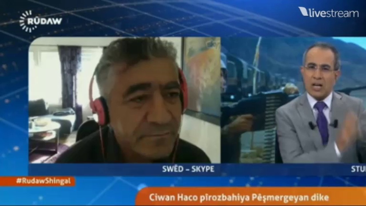 Ciwan Haco bû mêvanê Rûdaw tv-yê û peyama xwe ya ji bo kurdên Êzidî û bi giştî hemû kurdan re got. 11ê 08a 2014an.