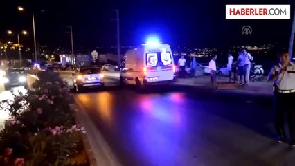 Yola dökülen madde kazalara neden oldu