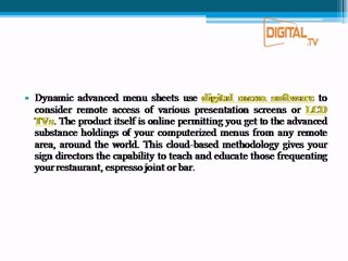 Digital menu software's ideal for Restaurant