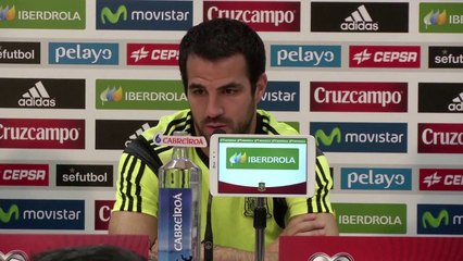 Chelsea midfielder Cesc Fabregas urges Spain to be patient ahead of Macedonia qualifier