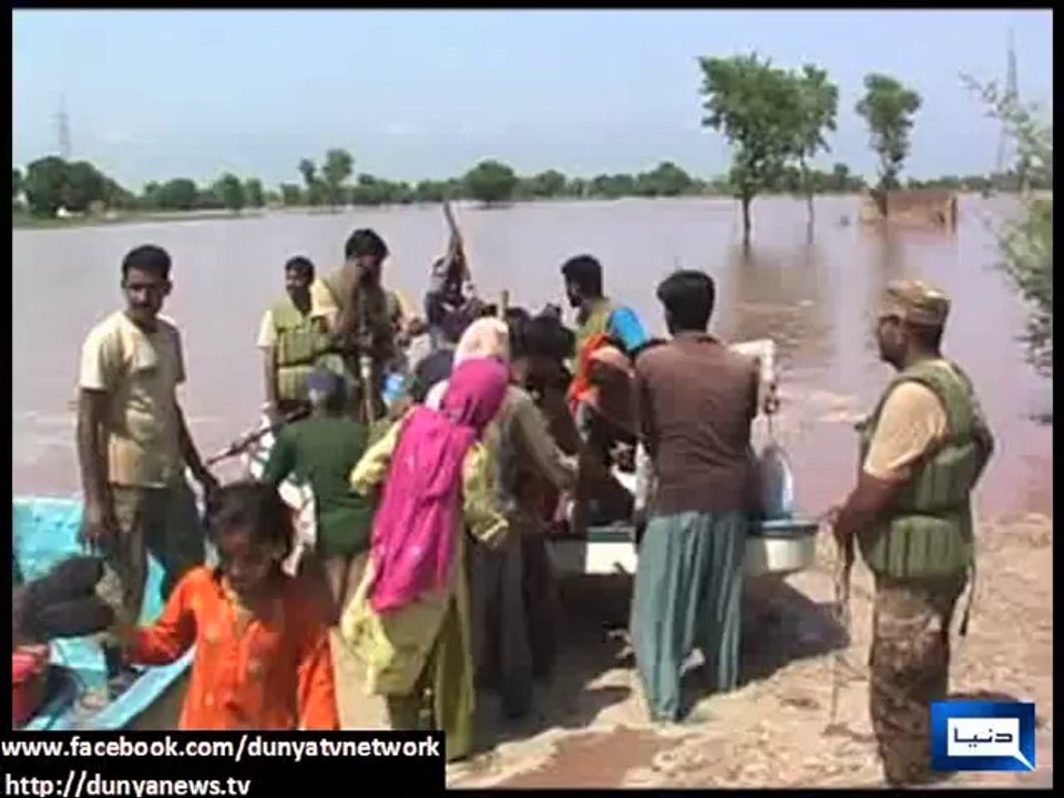 Dunya News - High flood in river Jehlum, Chenab devastates 215 villages