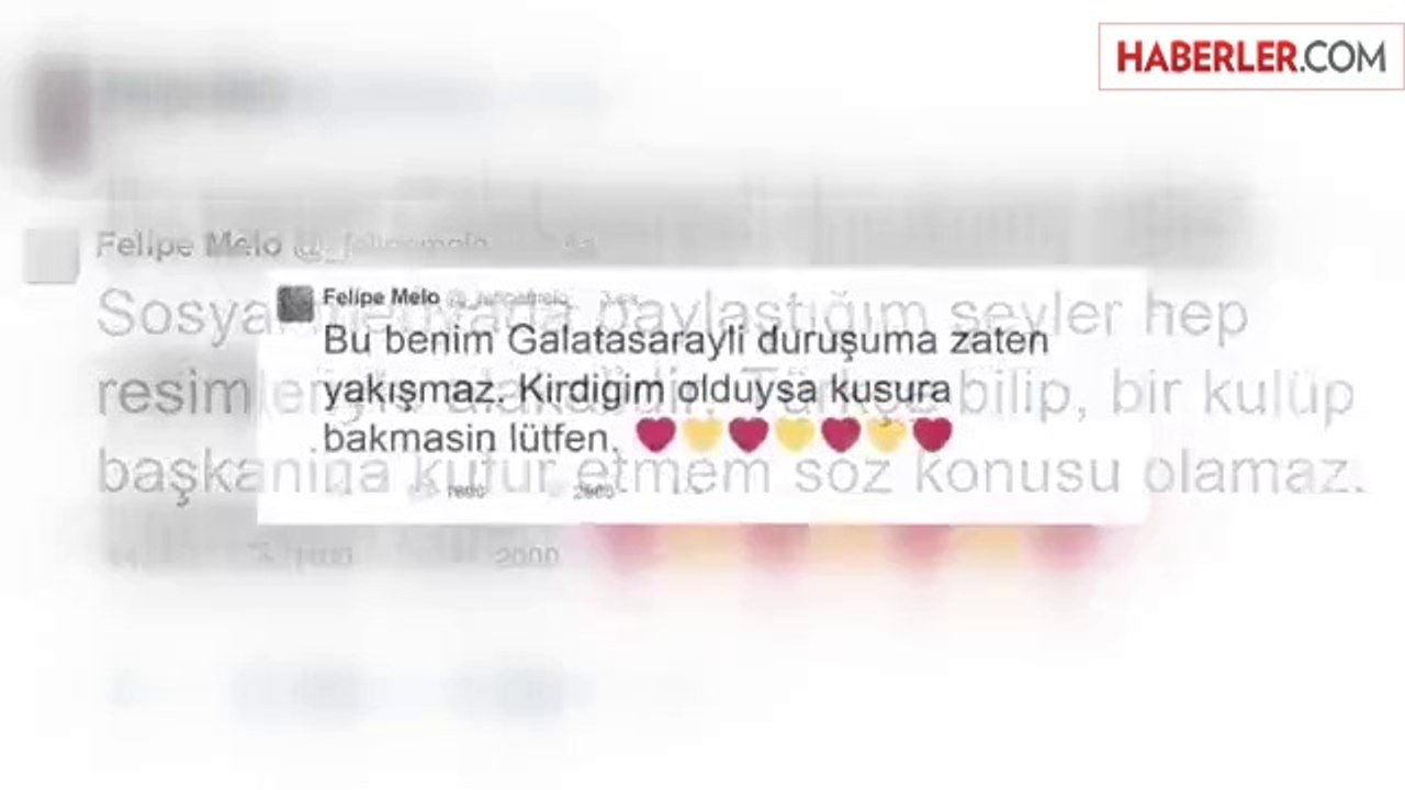 Felipe Melo, Aziz Yıldırım'dan Özür Diledi