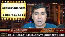 LSU Tigers vs. UL Monroe Warhawks Pick Prediction NCAA College Football Odds Preview 9-13-2014