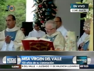 Con Santa Eucaristía conmemoran a la Virgen del Valle