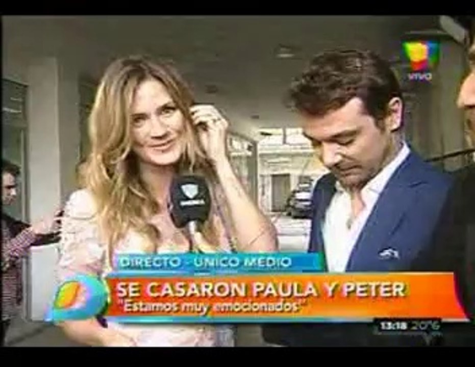 PEDRO y PAULA SE CASARON! nota en Intrusos - 08 de Septiembre