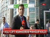 Yaşlı çift Metrobüs asansöründe böyle mahsur kaldı